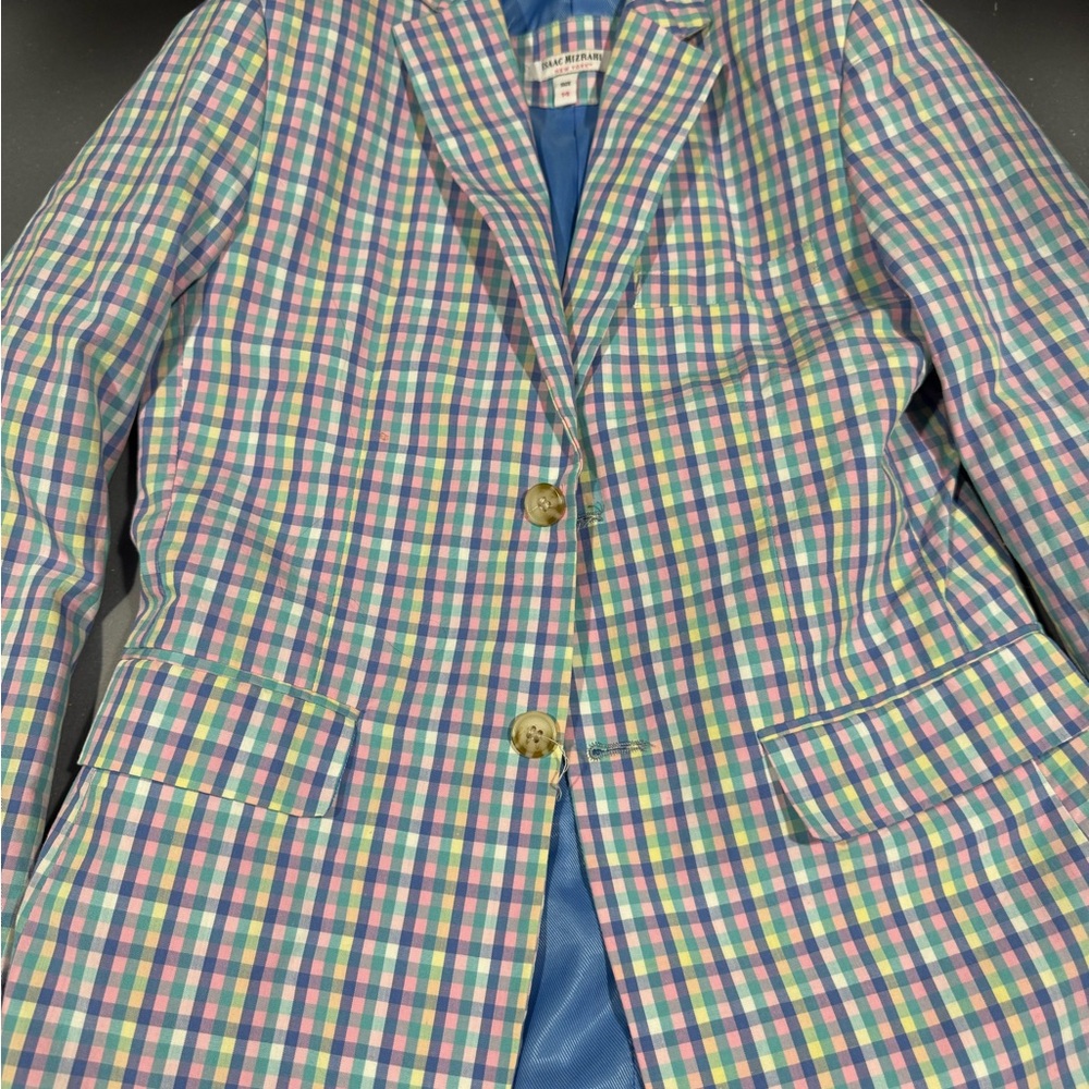 Isaac Mizrahi Multicolor Plaid Jacket